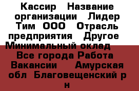 Кассир › Название организации ­ Лидер Тим, ООО › Отрасль предприятия ­ Другое › Минимальный оклад ­ 1 - Все города Работа » Вакансии   . Амурская обл.,Благовещенский р-н